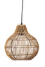 Hanging lamp 30x31,5 cm PACINO rattan dark brown