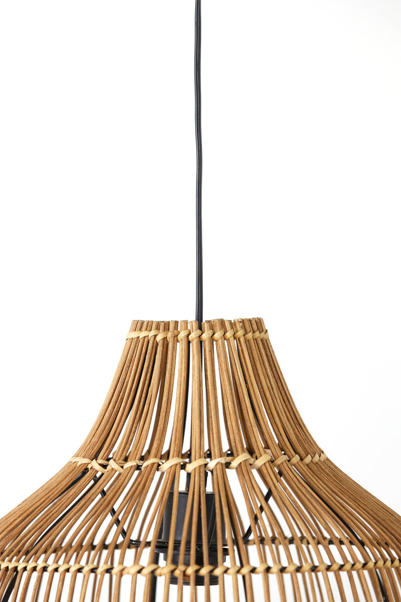 Hanging lamp 40x41,5 cm PACINO rattan dark brown