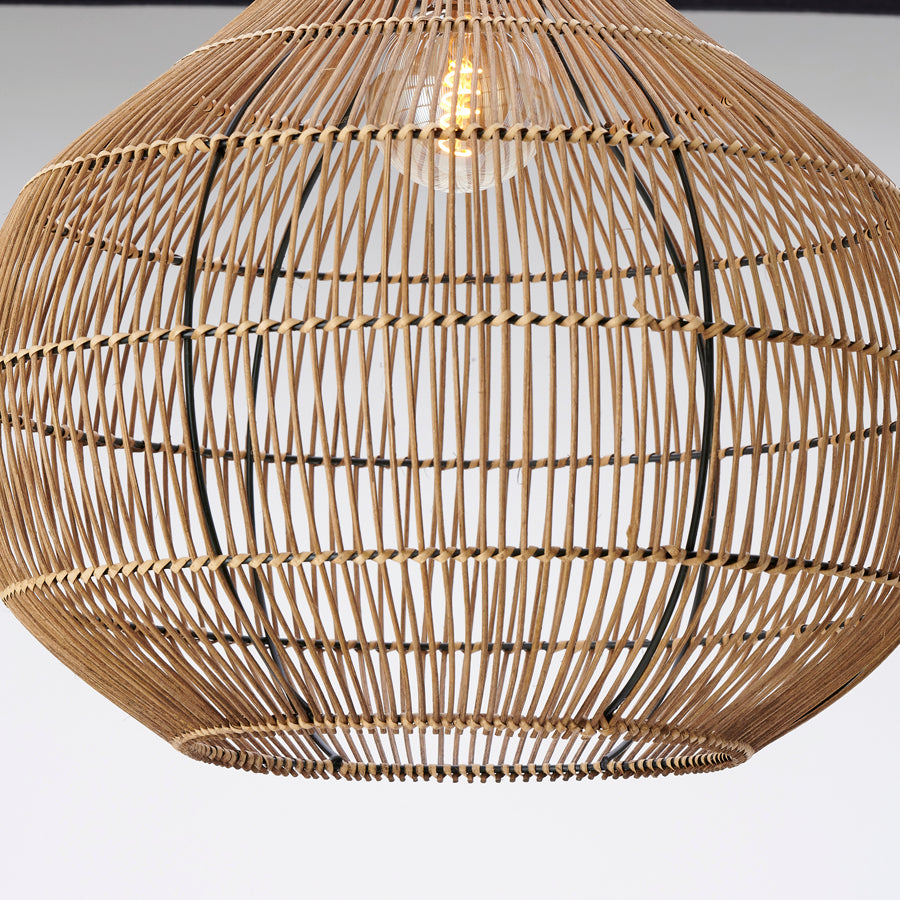 Hanging lamp 50x51,5 cm PACINO rattan dark brown