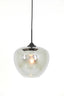 Hanging lamp 30x25 cm MAYSON smoked glass+matt black