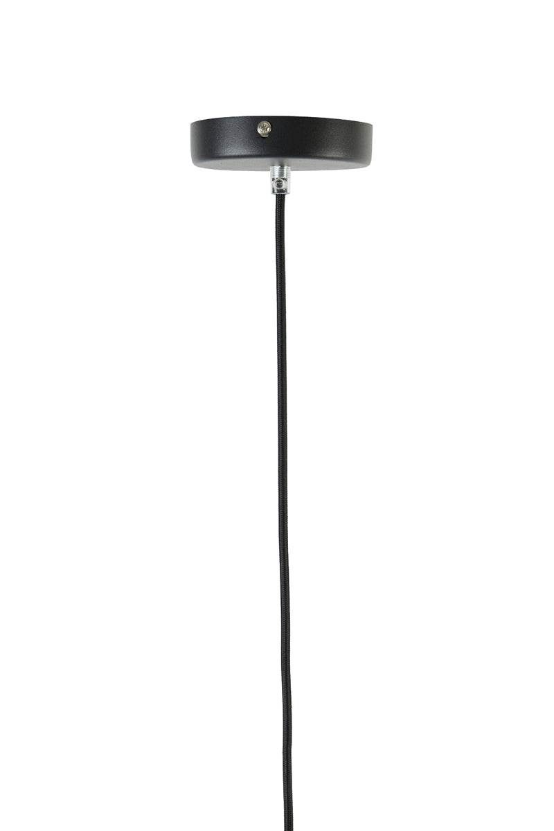 Hanging lamp 30x25 cm MAYSON smoked glass+matt black
