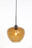 Hanging lamp 30x25 cm MAYSON glass brown+black