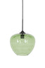 Hanging lamp 30x25 cm MAYSON glass green+matt black