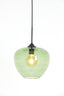 Hanging lamp 30x25 cm MAYSON glass green+matt black