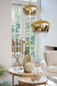 Hanging lamp 30x25 cm MAYSON glass gold-clear+gold