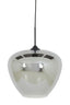 Hanging lamp 40x34 cm MAYSON smoked glass+matt black