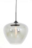Hanging lamp 40x34 cm MAYSON smoked glass+matt black
