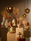 Hanging lamp 40x34 cm MAYSON glass brown+black