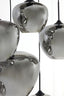 Hanging lamp 10L 120x60x110 cm MAYSON smoked glass+matt blck