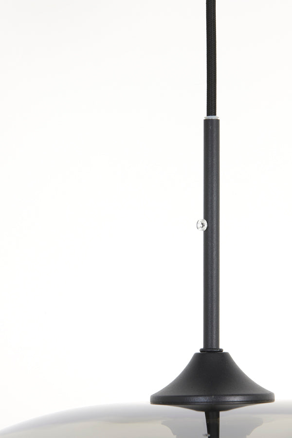 Hanging lamp 10L 120x60x110 cm MAYSON smoked glass+matt blck