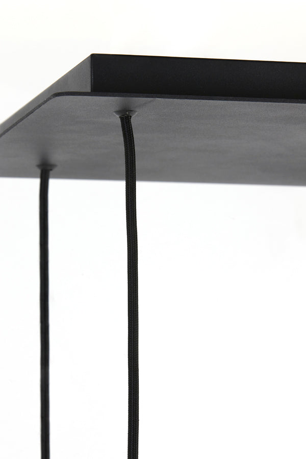 Hanging lamp 10L 120x60x110 cm MAYSON smoked glass+matt blck