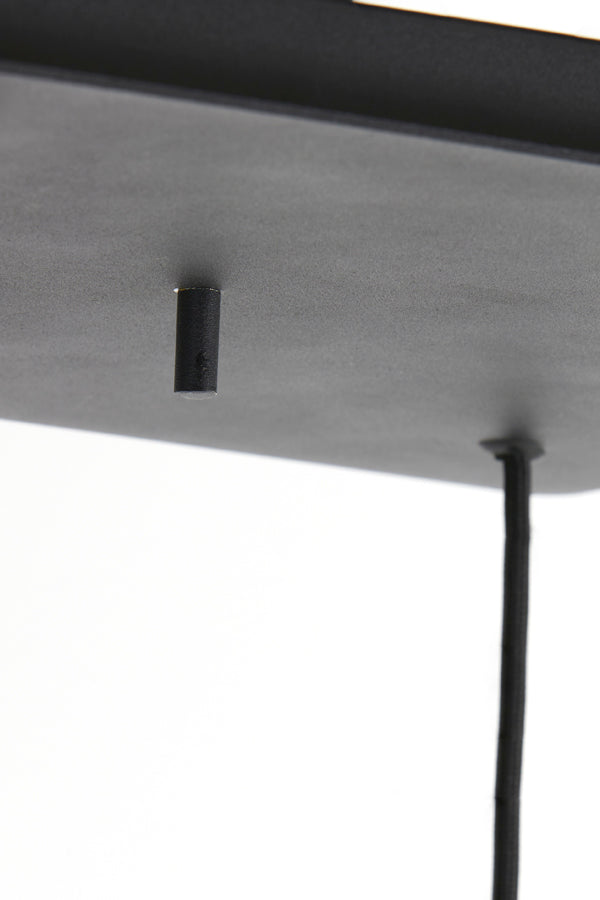 Hanging lamp 10L 120x60x110 cm MAYSON smoked glass+matt blck