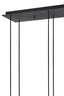 Hanging lamp 10L 120x60x110 cm MAYSON smoked glass+matt blck