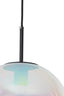 Hanging lamp 30 cm MEDINA glass rainbow+black