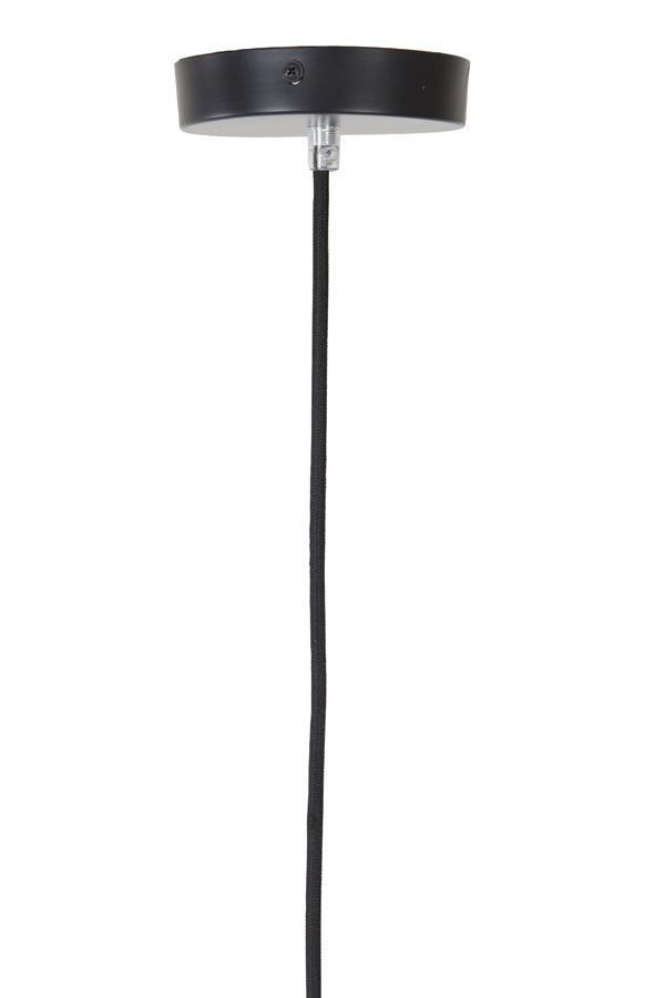 Hanging lamp 30 cm MEDINA glass rainbow+black