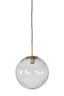 Hanging lamp 30 cm MAGDALA glass light grey+gold