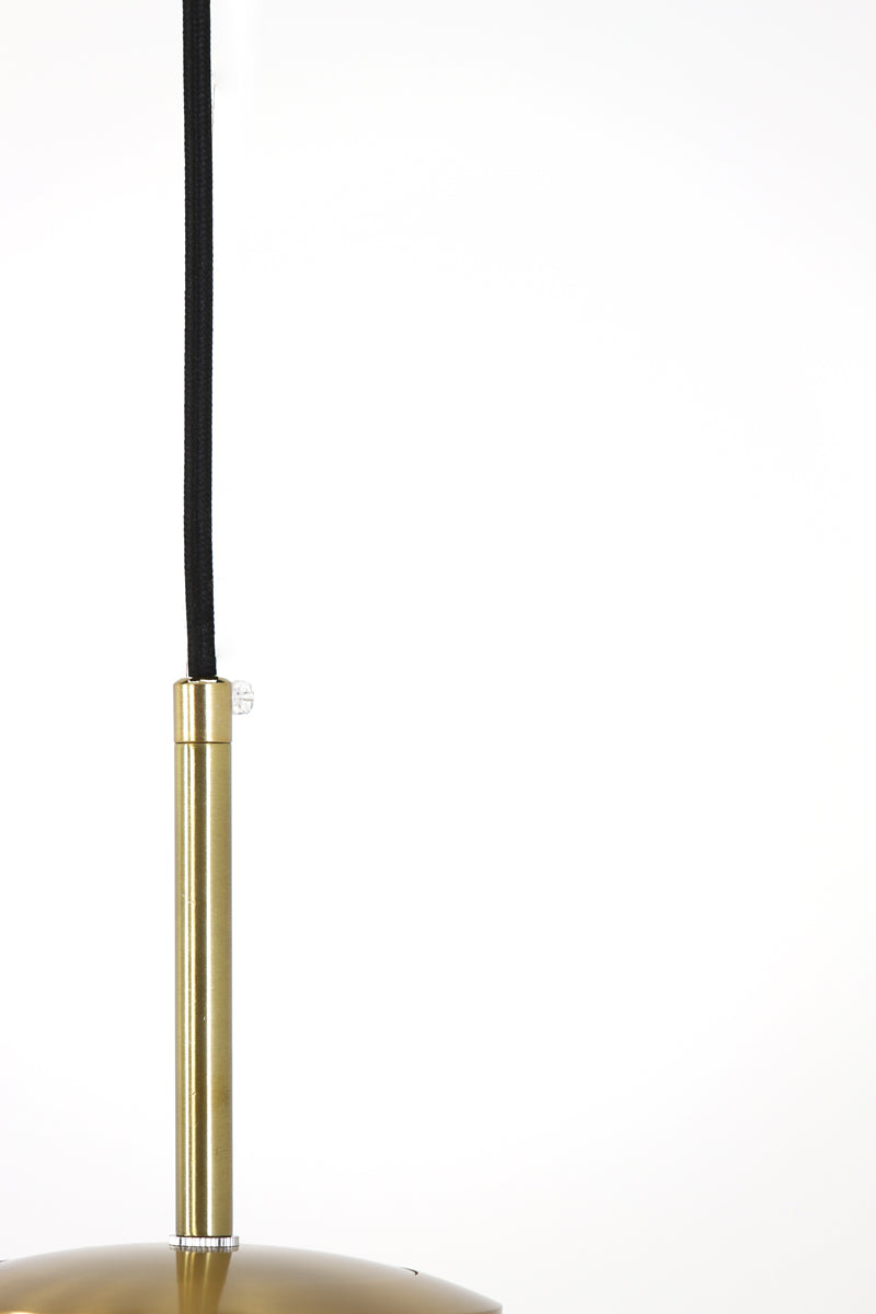 Hanging lamp 30 cm MAGDALA glass light grey+gold