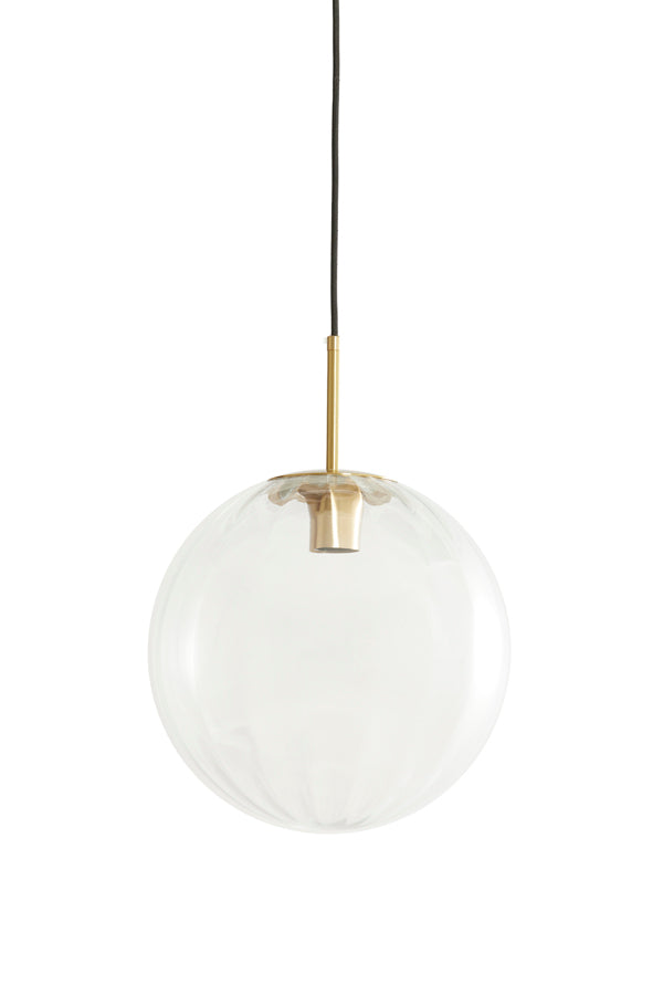 Hanging lamp 30 cm MAGDALA glass clear+gold