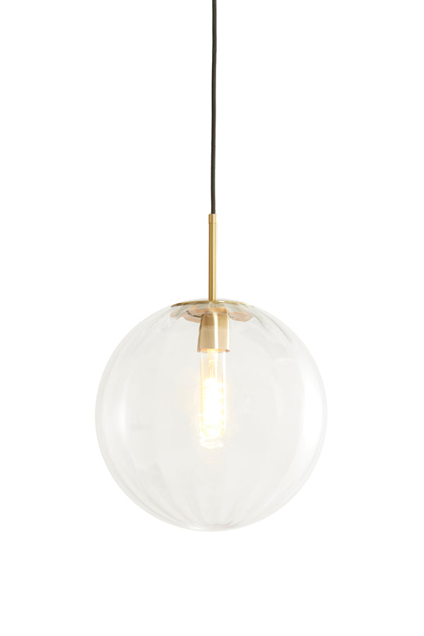 Hanging lamp 30 cm MAGDALA glass clear+gold