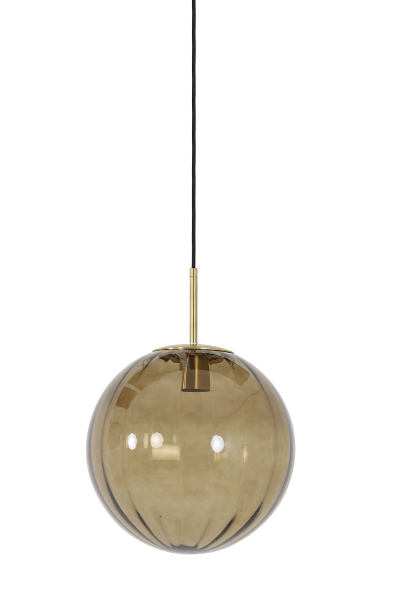 Hanging lamp 30 cm MAGDALA glass brown+gold