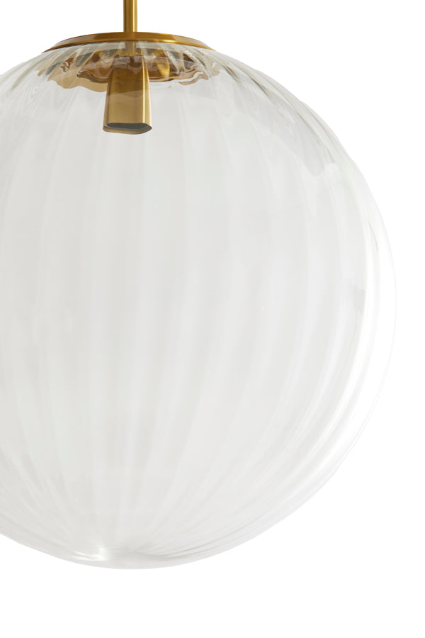 Hanging lamp 40 cm MAGDALA glass clear+gold