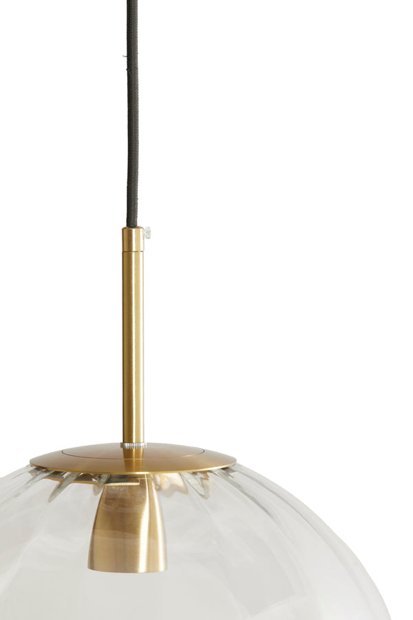 Hanging lamp 40 cm MAGDALA glass clear+gold