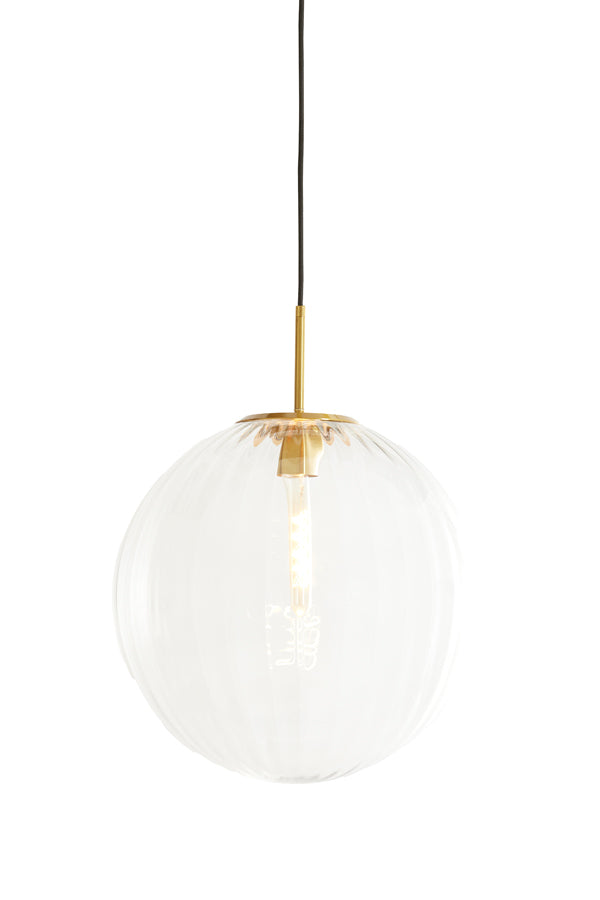 Hanging lamp 40 cm MAGDALA glass clear+gold