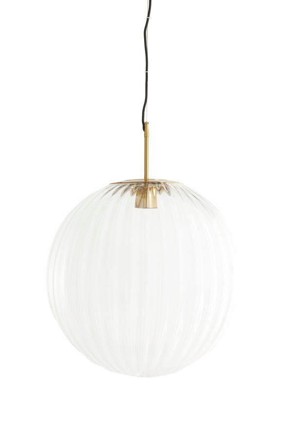Hanging lamp 48 cm MAGDALA glass clear+gold