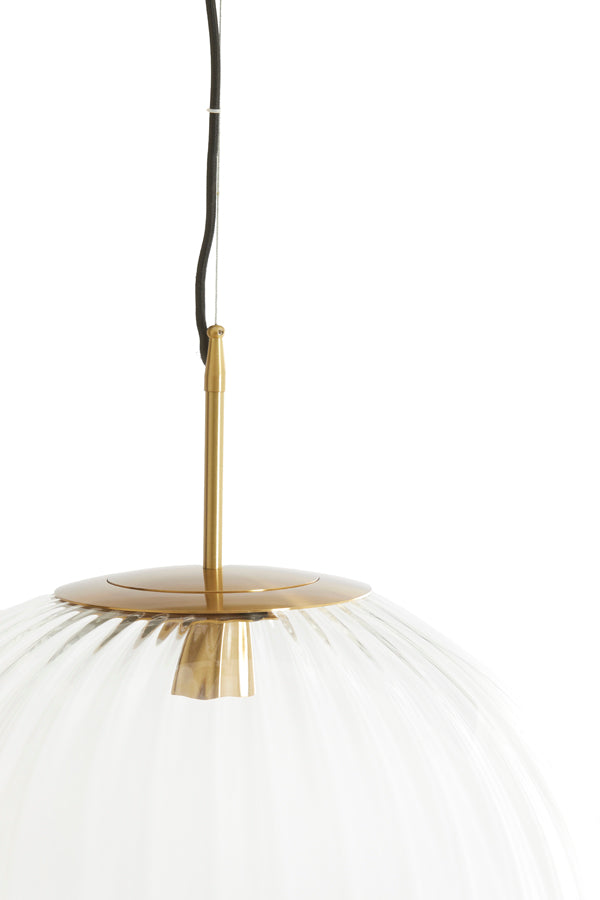 Hanging lamp 48 cm MAGDALA glass clear+gold