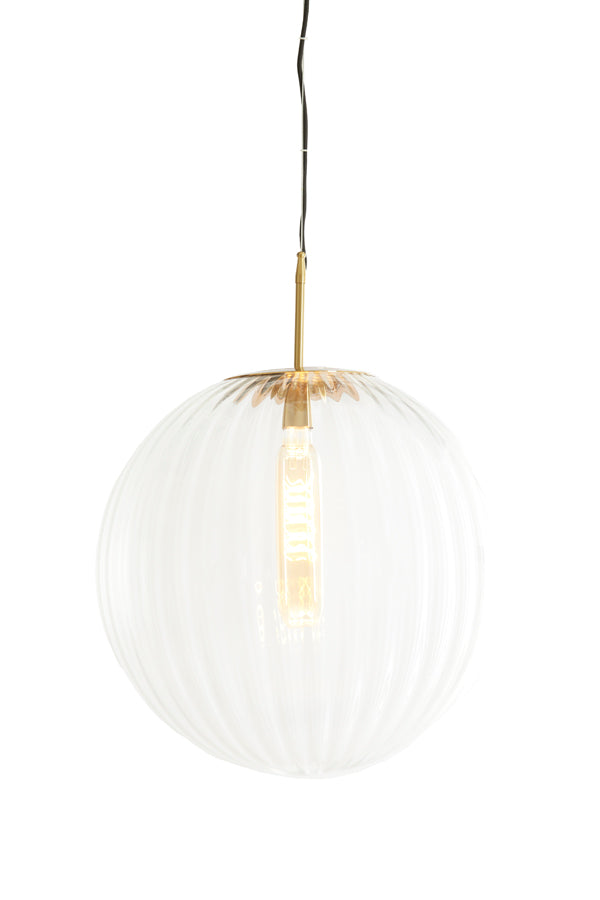 Hanging lamp 48 cm MAGDALA glass clear+gold