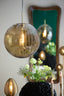 Hanging lamp 48 cm MAGDALA glass brown+gold
