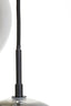 Hanging lamp 10L 124x35x120 cm SUBAR matt black+smoked glass