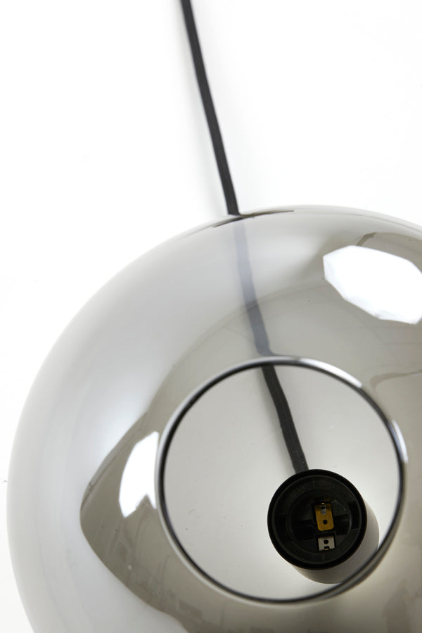 Hanging lamp 10L 124x35x120 cm SUBAR matt black+smoked glass