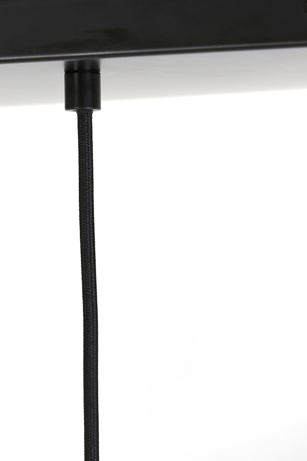 Hanging lamp 10L 124x35x120 cm SUBAR matt black+smoked glass