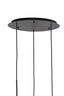 Hanging lamp 3L 40x160 cm MAYSON smoked glass+matt black
