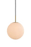 Hanging lamp 30 cm MEDINA antique bronze+glass matt white