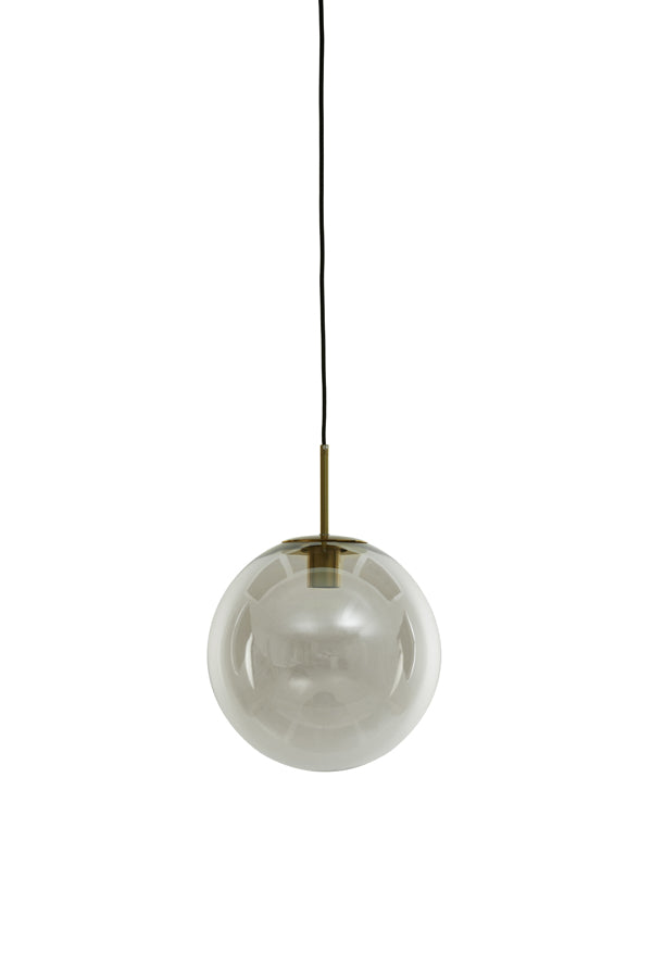 Hanging lamp 30 cm MEDINA antique bronze+glass clear