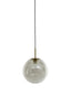 Hanging lamp 30 cm MEDINA antique bronze+glass clear