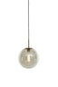 Hanging lamp 30 cm MEDINA antique bronze+glass clear
