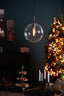Hanging lamp 30 cm MEDINA antique bronze+glass clear
