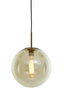 Hanging lamp 40 cm MEDINA antique bronze+glass amber