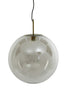 Hanging lamp 48 cm MEDINA antique bronze+glass clear