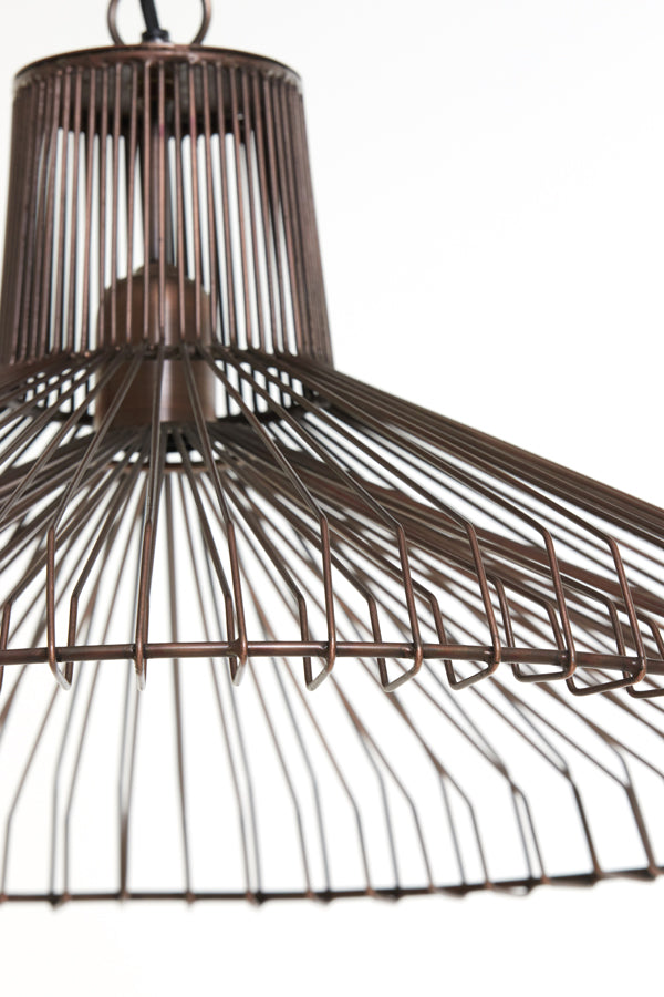 Hanging lamp 65x37 cm KASPER antique copper