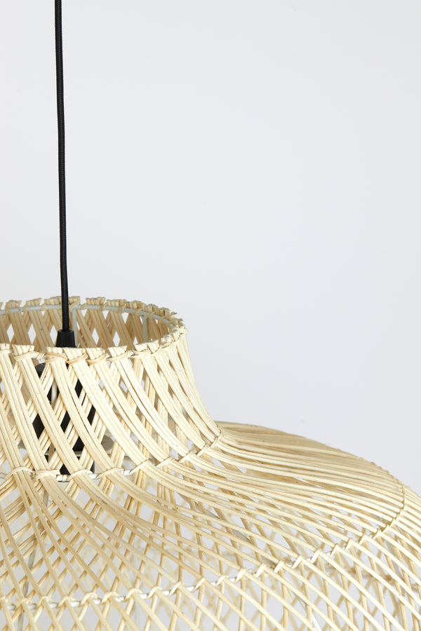 Hanging lamp 60x43 cm CHARITA rattan natural