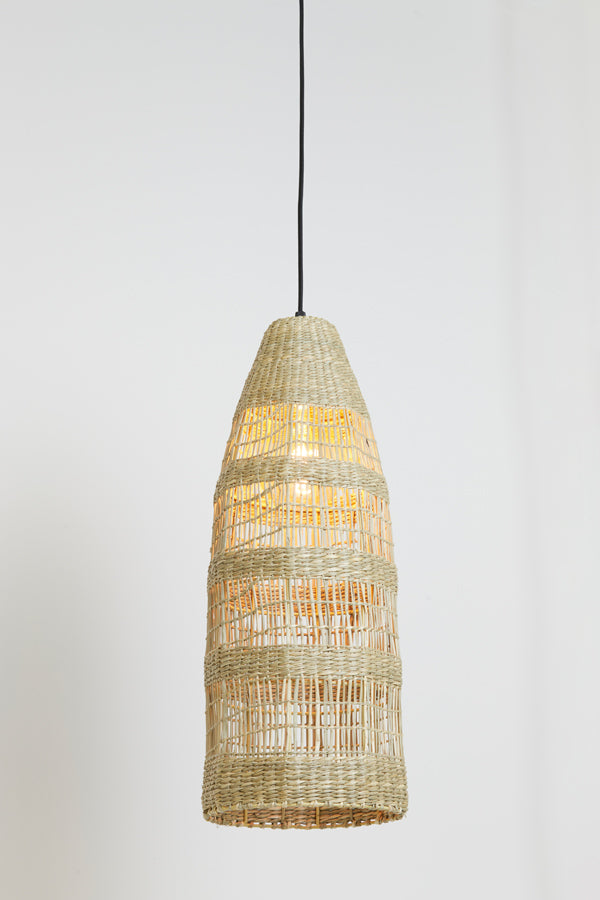 Hanging lamp 20x42 cm LATIKA seagrass natural