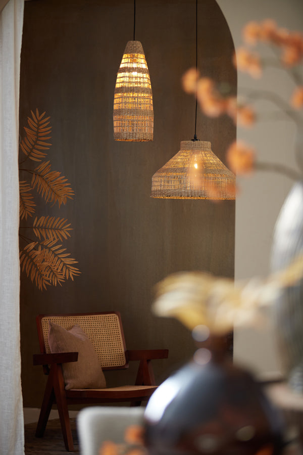 Hanging lamp 20x52 cm LATIKA seagrass natural