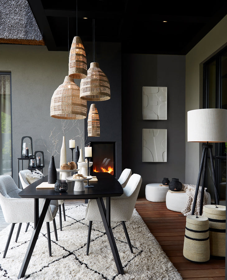 Hanging lamp 20x52 cm LATIKA seagrass natural