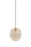 Hanging lamp 30x37 cm MISTY glass amber+gold
