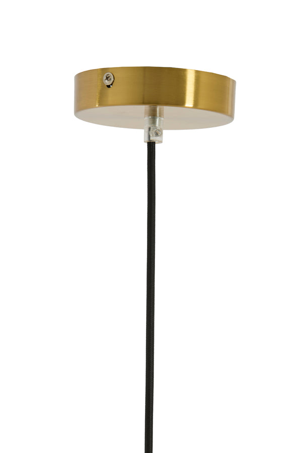 Hanging lamp 30x37 cm MISTY glass amber+gold