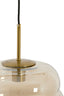 Hanging lamp 30x37 cm MISTY glass amber+gold